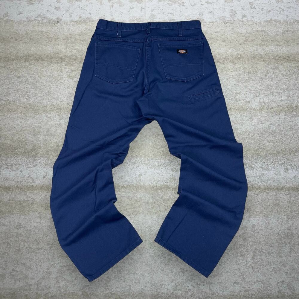 Vintage 90s Dickies Carpenter Pants 34x32 Relaxed Navy Blue Dungarees Painters